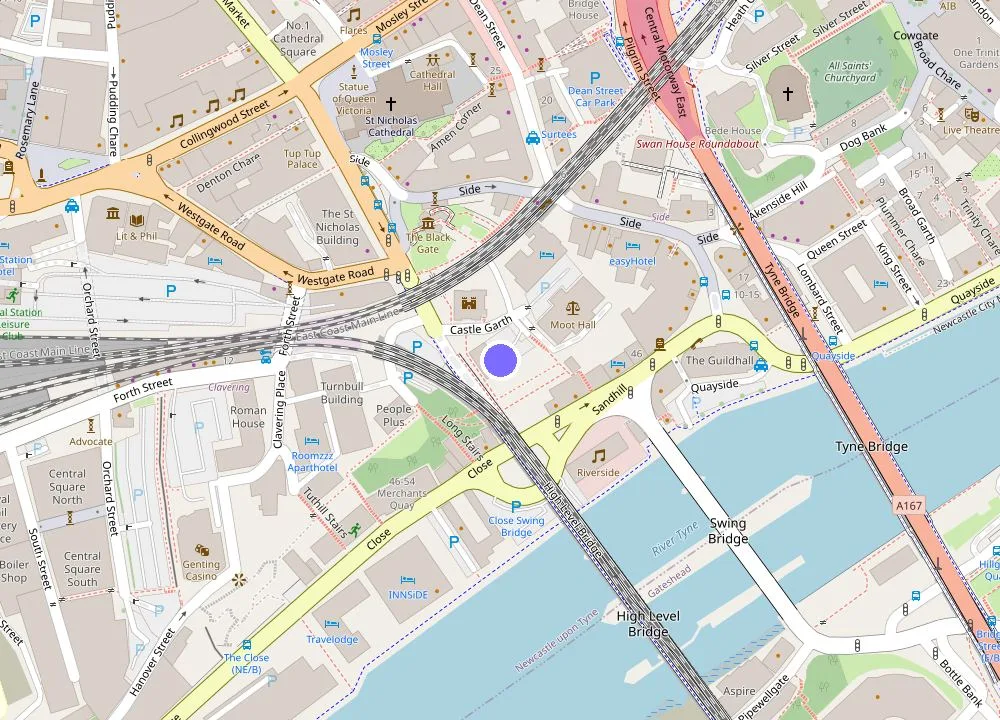 Map: The Vermont Hotel Newcastle